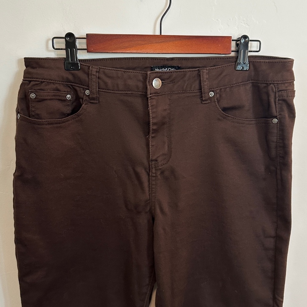 Needle & Cloth Chocolate Brown Skinny Ankle Jeans Size 14